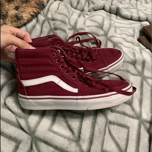 SOLD Burgundy Hi Top Vans